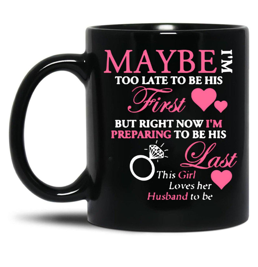 I Love My Husband Black Coffee Mug