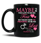 I Love My Husband Black Coffee Mug