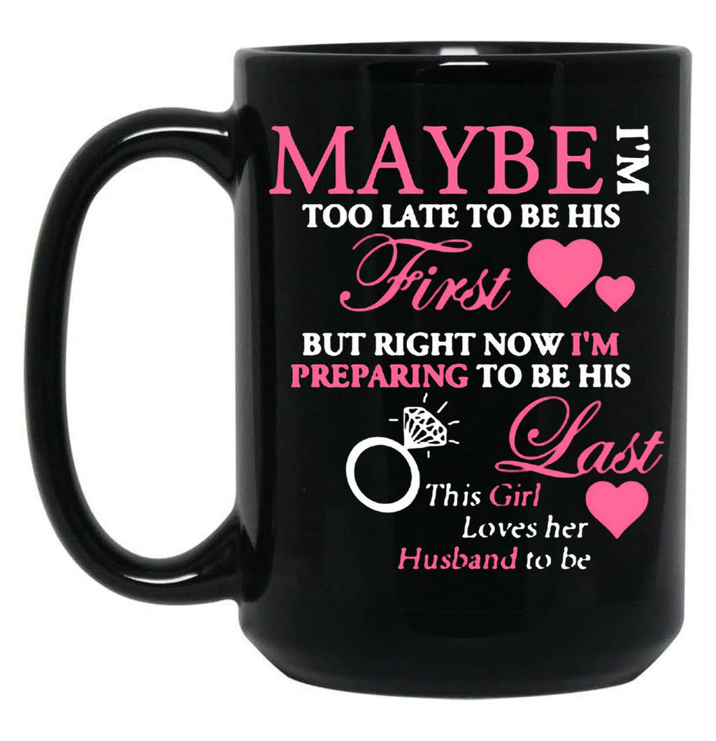 I Love My Husband Black Coffee Mug