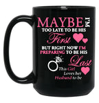 I Love My Husband Black Coffee Mug