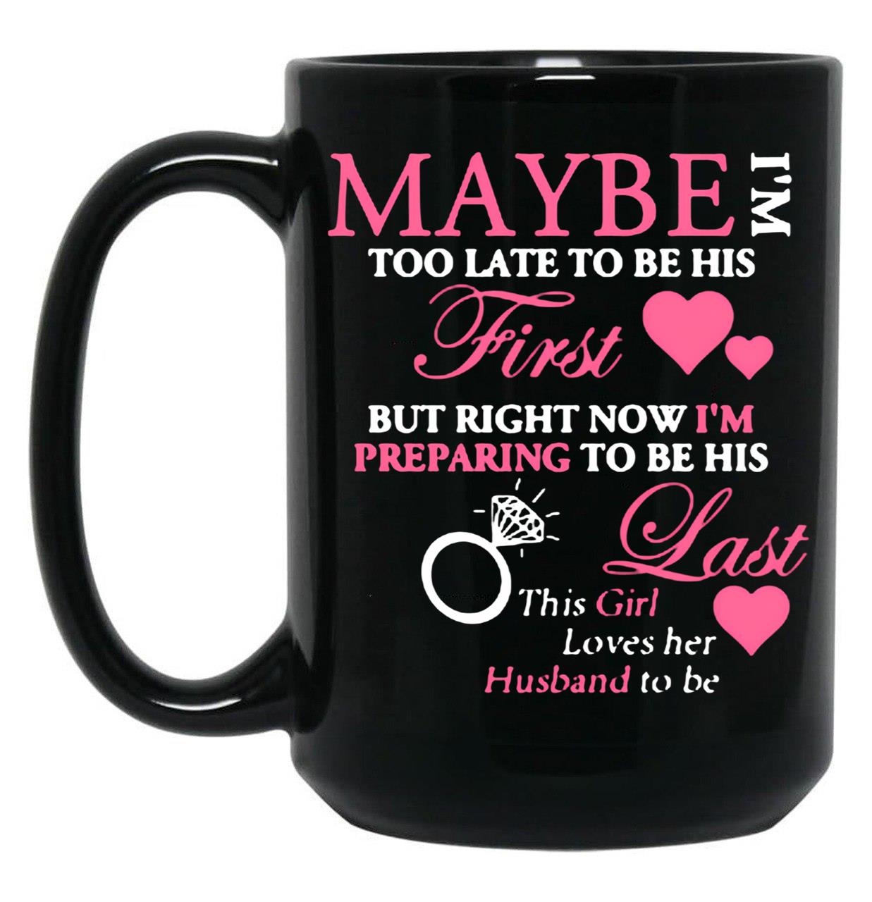 I Love My Husband Black Coffee Mug