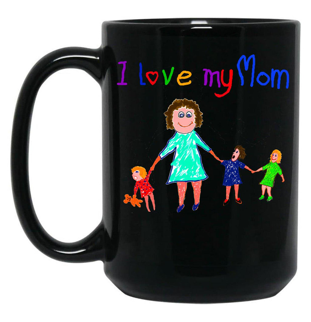 I Love My Mom - Mumlife Black Coffee Mug