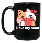 I Love My Mom (16) Black Coffee Mug