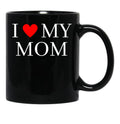 I Love My Mom (19) Black Coffee Mug - Black