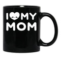 I Love My Mom (21) Black Coffee Mug - Black