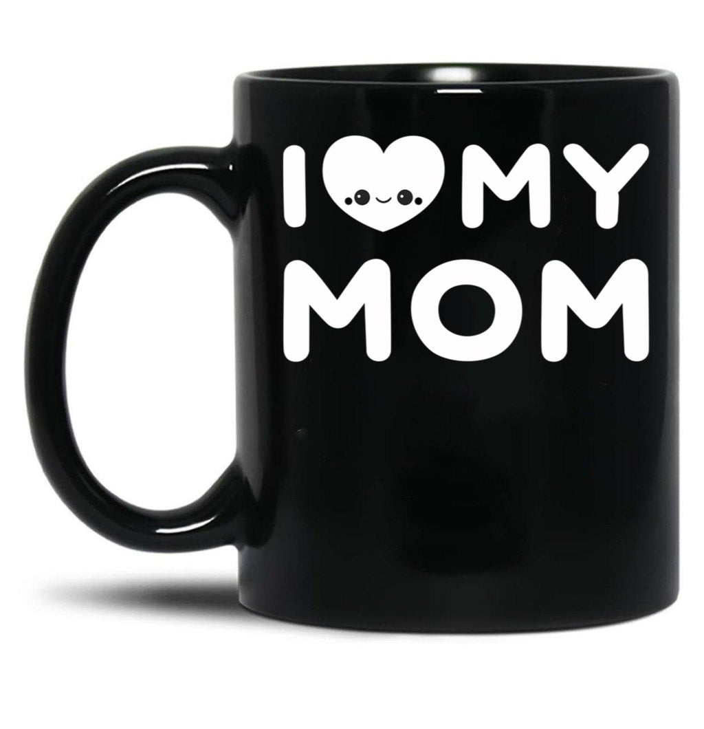 I Love My Mom (21) Black Coffee Mug