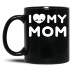 I Love My Mom (21) Black Coffee Mug