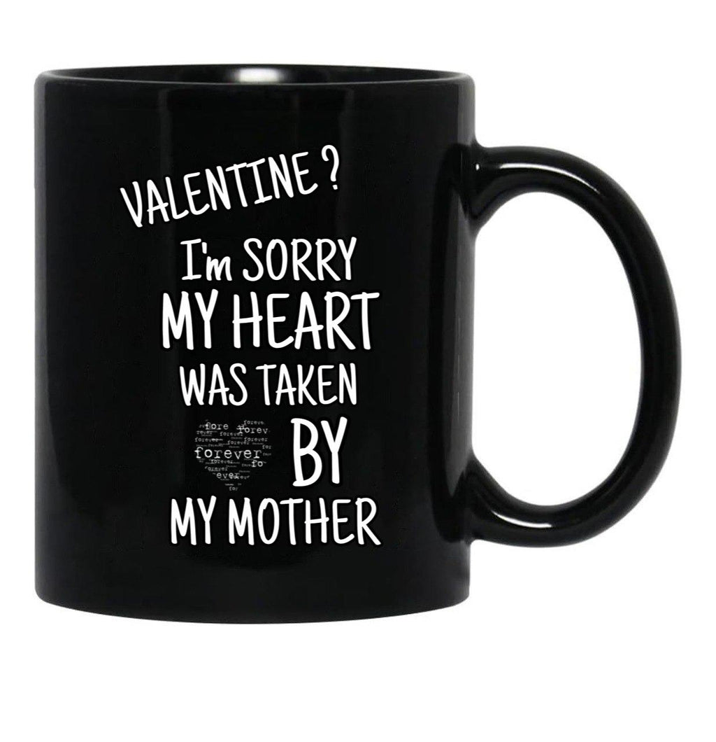 I Love My Mom (34) Black Coffee Mug - Black