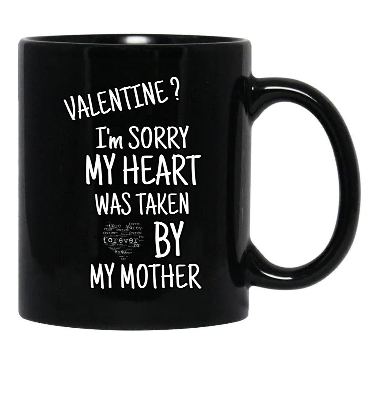 I Love My Mom (34) Black Coffee Mug - Black
