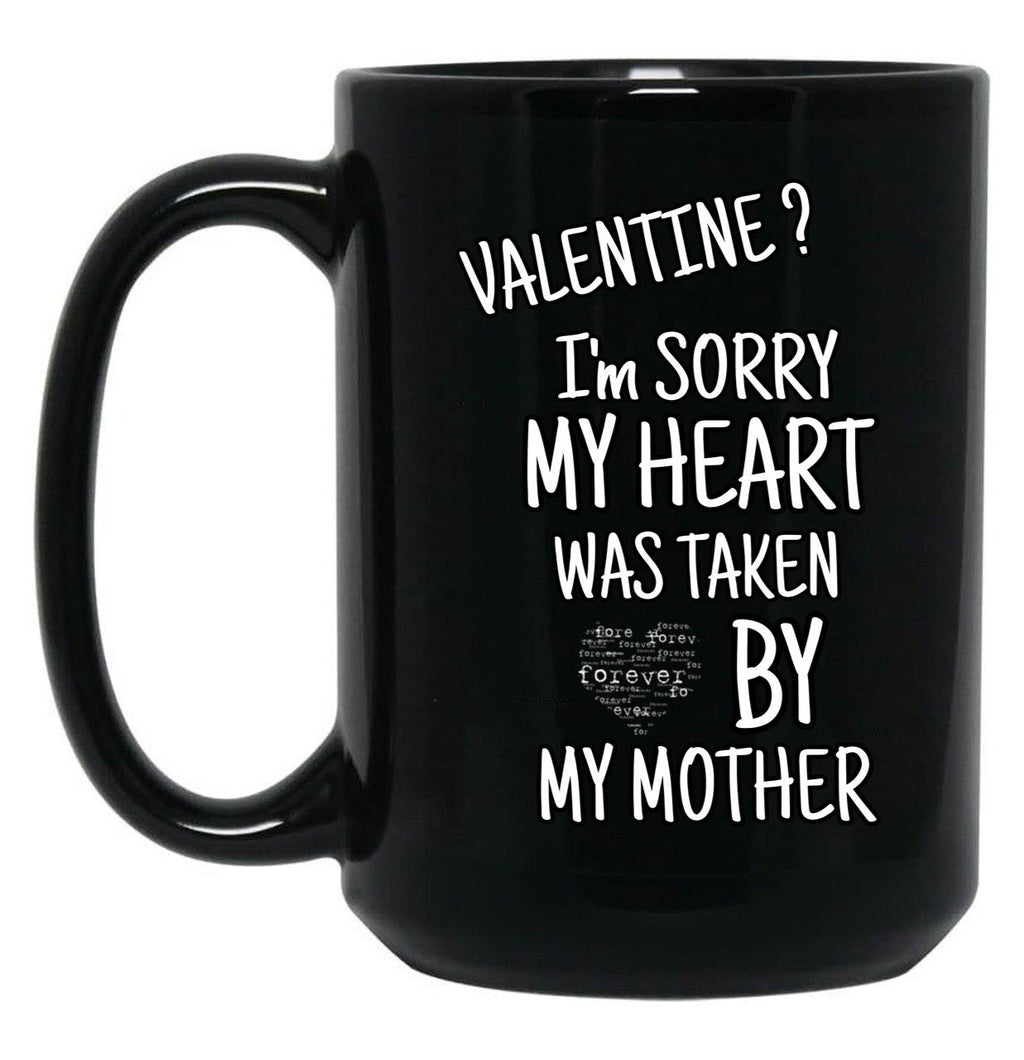 I Love My Mom (34) Black Coffee Mug