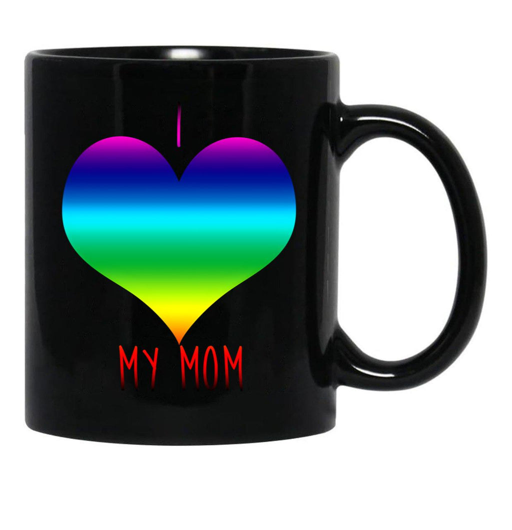 I Love My Mom (3) Black Coffee Mug - Black