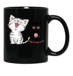 I Love My Mom (41) Black Coffee Mug - Black