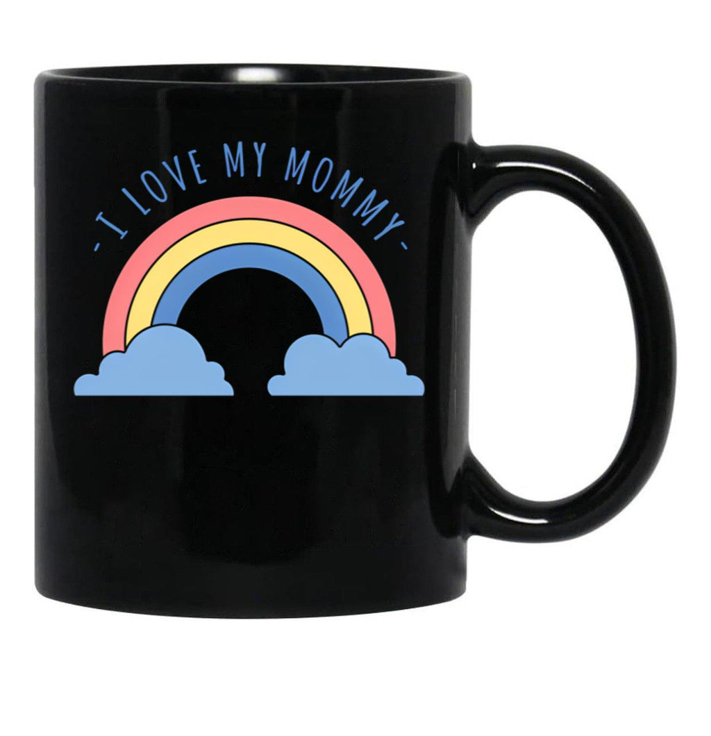 I Love My Mommy Black Coffee Mug - Black