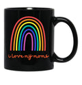 I Love My Moms Black Coffee Mug - Black