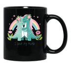 I Love My Mums (Lesbian) Black Coffee Mug - Black