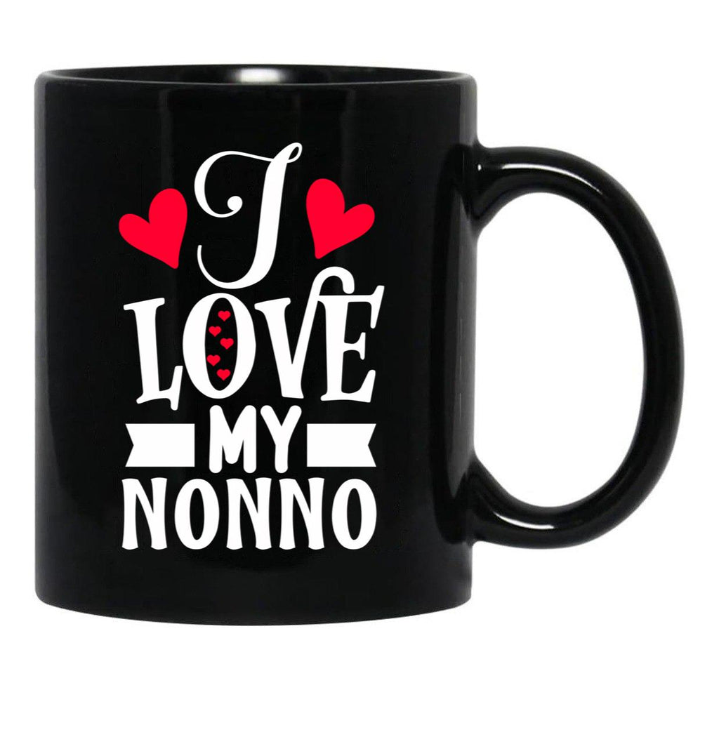 I Love My Nonno Black Coffee Mug - Black