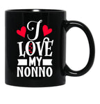 I Love My Nonno Black Coffee Mug - Black