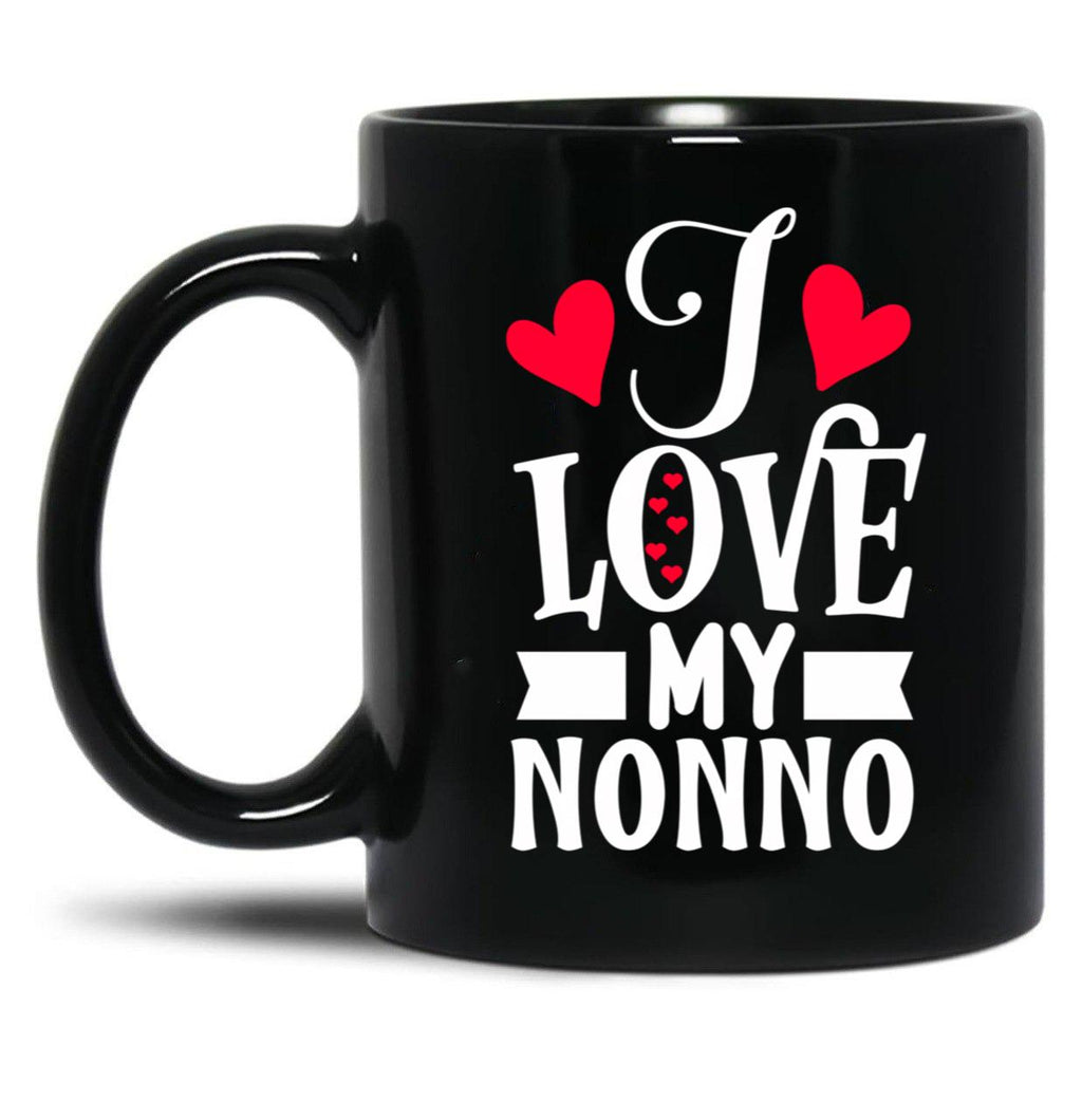 I Love My Nonno Black Coffee Mug