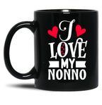 I Love My Nonno Black Coffee Mug