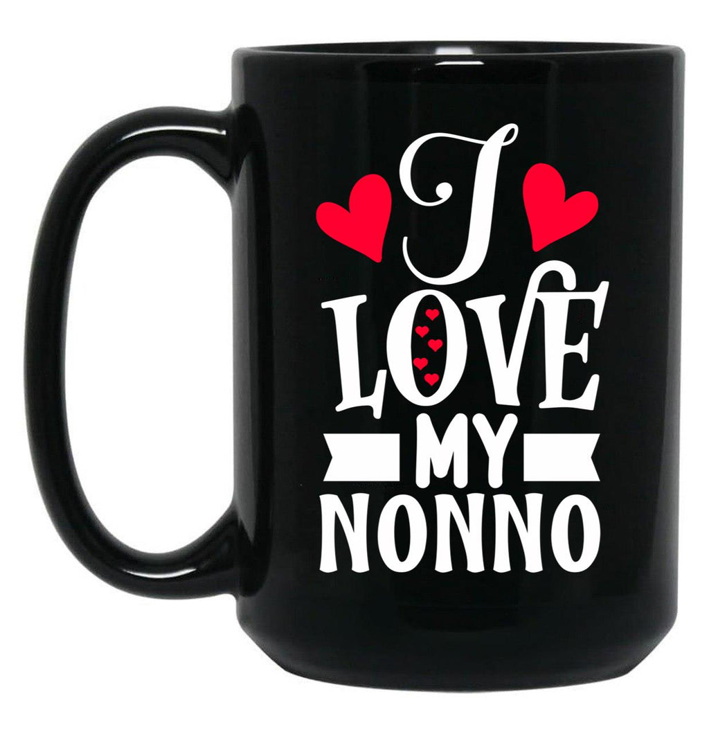 I Love My Nonno Black Coffee Mug