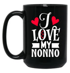 I Love My Nonno Black Coffee Mug