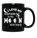 I Love My Shepherd - Cute Funny German Shepherd Dog Lover Black Coffee Mug - Black