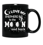 I Love My Shepherd - Cute Funny German Shepherd Dog Lover Black Coffee Mug - Black