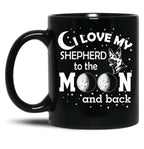 I Love My Shepherd - Cute Funny German Shepherd Dog Lover Black Coffee Mug