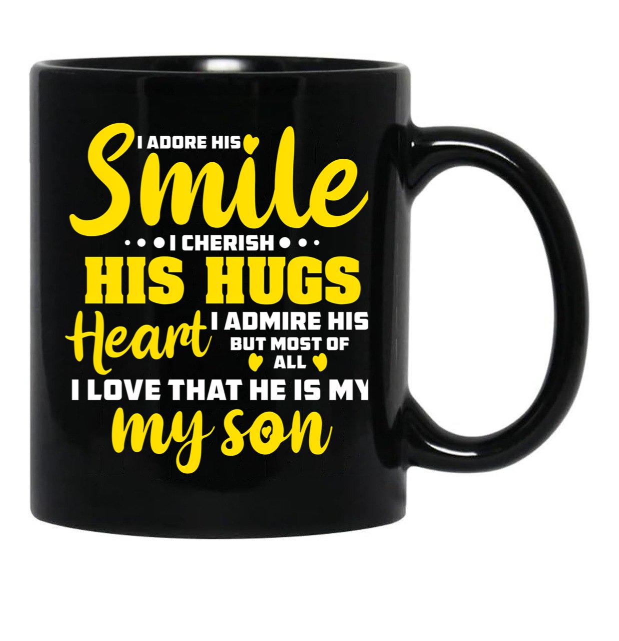I Love My Son Black Coffee Mug - Black