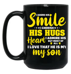 I Love My Son Black Coffee Mug