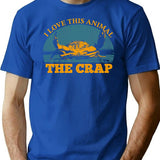 I Love This Animal The Crap Vintage T-Shirt for Men & Women, T-Shirts Graphic Tee - Blue