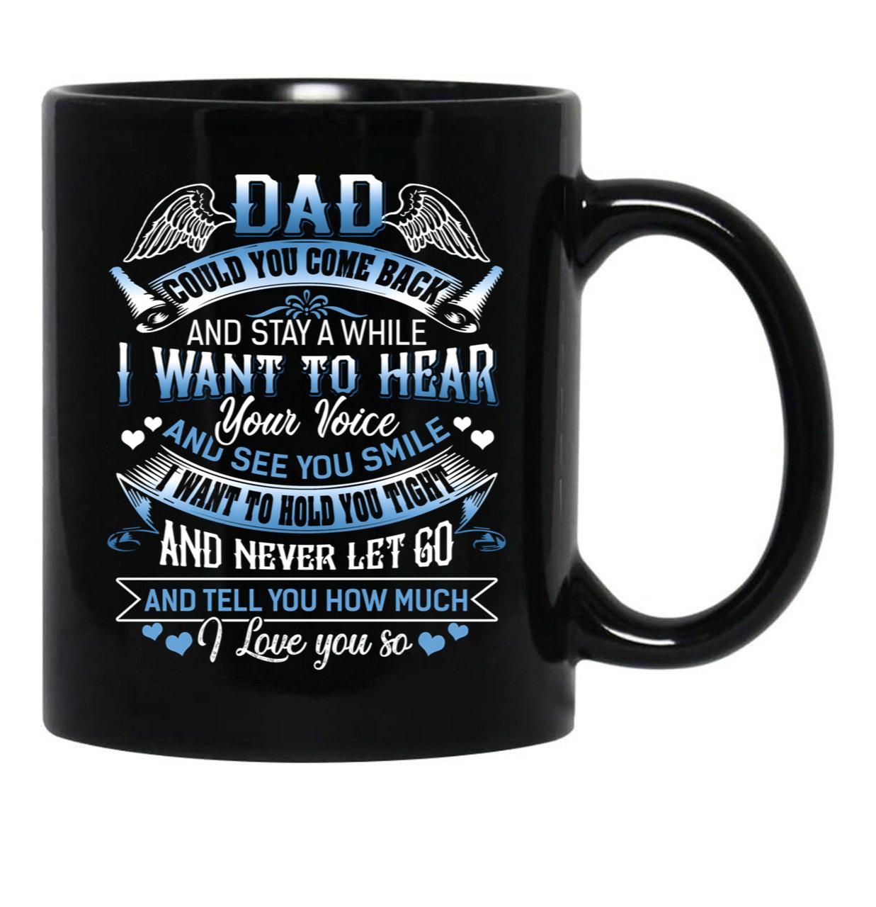 I Love You Dad Black Coffee Mug - Black