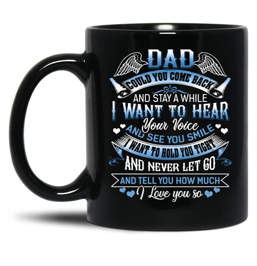 I Love You Dad Black Coffee Mug