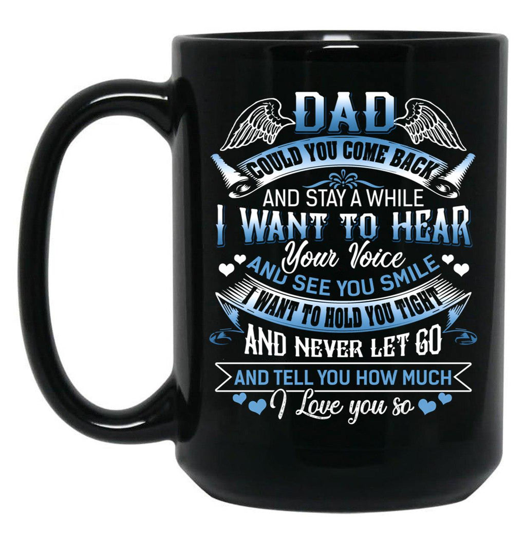 I Love You Dad Black Coffee Mug