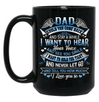I Love You Dad Black Coffee Mug