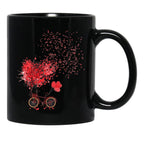 I Love You Love Happiness Black Coffee Mug - Black
