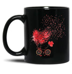 I Love You Love Happiness Black Coffee Mug