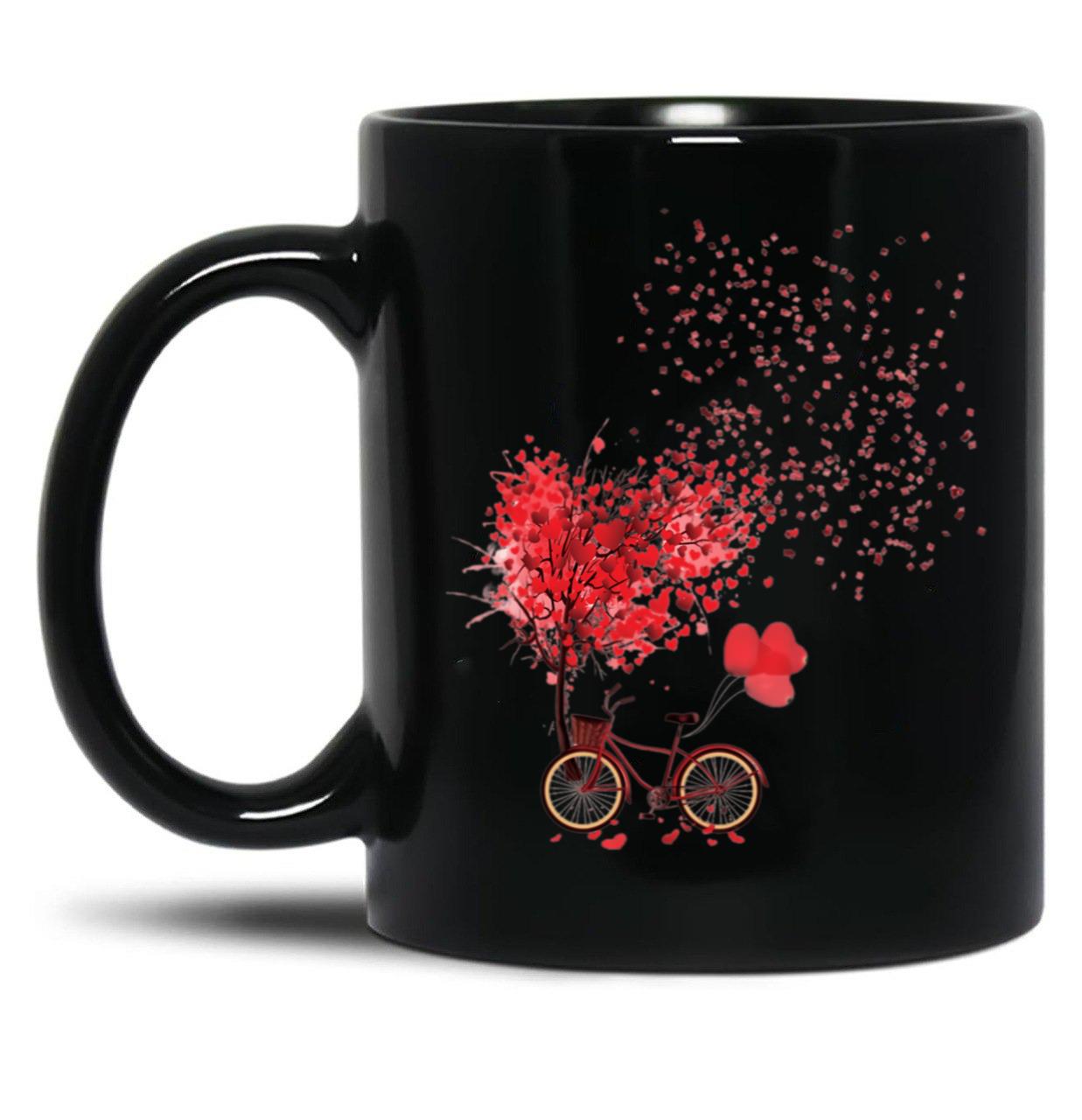 I Love You Love Happiness Black Coffee Mug
