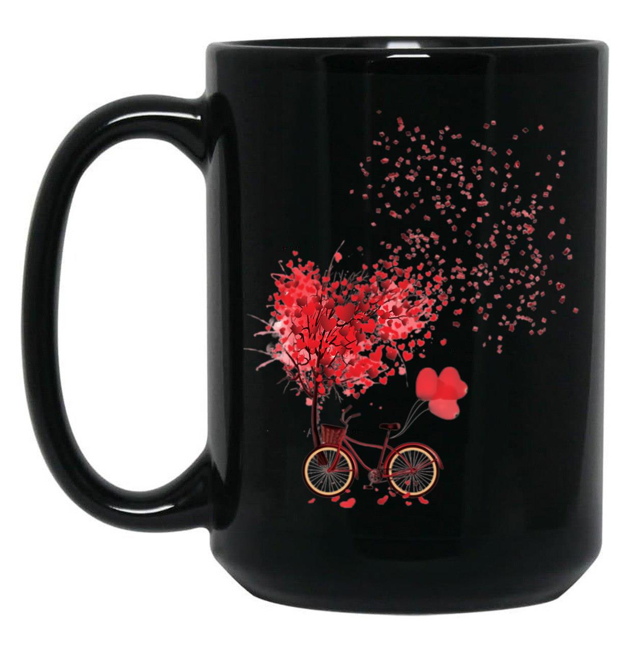 I Love You Love Happiness Black Coffee Mug