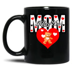 I Love You Mom 2 Black Coffee Mug