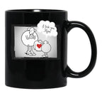 I Love You Mom Cream Black Coffee Mug - Black