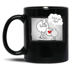 I Love You Mom Cream Black Coffee Mug