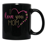 I Love You Mom-Happy Mother'S Day-Idea Gifs For Mother'S Day-I Love You Mommy Black Coffee Mug - Black