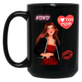 I Love You Mom - Mother'S Day Black Coffee Mug