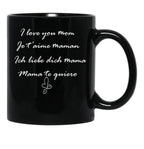 I Love You Mom Perfect And Cute Family Gift Idea For Mom - Happy Mother'S Day Black Coffee Mug - Black