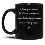 I Love You Mom Perfect And Cute Family Gift Idea For Mom - Happy Mother'S Day Black Coffee Mug
