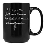 I Love You Mom Perfect And Cute Family Gift Idea For Mom - Happy Mother'S Day Black Coffee Mug - Black