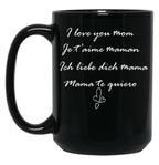 I Love You Mom Perfect And Cute Family Gift Idea For Mom - Happy Mother'S Day Black Coffee Mug