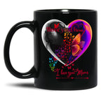 I Love You Mom  Mothers Daymommy  Black Coffee Mug
