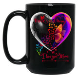 I Love You Mom  Mothers Daymommy  Black Coffee Mug